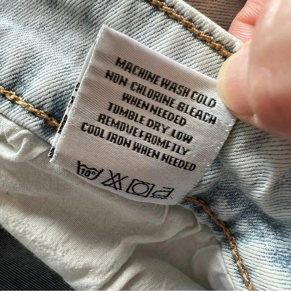 KDNK 11 4 14 11 TRASHED Destroyed Contrast Ribbed Moto Jeans Size 34 - Picture 6 of 11